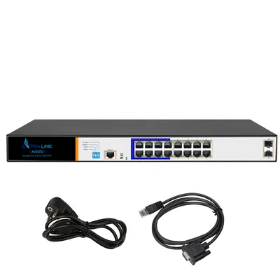 Immagine prodotto di Extralink Switch Gigabit PoE/PoE+ Managed 16 porte 2× SFP, 330 W, L2, Rack 19"