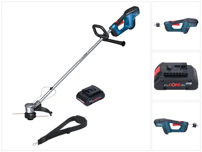 Obrázok produktu pre Bosch GRT 18V-33 Professional akumulátorová kosačka na trávu 18 V 330 mm bez kefiek + 1x akumulátor ProCORE 4,0 Ah - bez nabíjačky