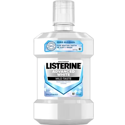 Imagen del producto de Enjuague bucal Advanced White, sabor suave, 1000 ml - Listerine
