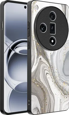 Produktbild von Smartphonica Telefon Fall geeignet für Oppo Find X7 mit Marmor-Druck - TPU zurück Abdeckung Fall Marmor-Design - Silber