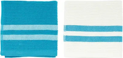 Produktbild von Jamie Oliver Geschirrtücher-Set, 2-tlg., Geschirrtuch, Küchenhandtuch, Geschirrhandtuch, Frottee, Blau, 33 x 33 cm, 555023