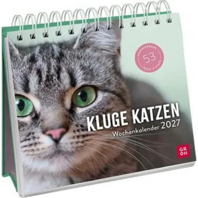 Zdjęcie produktu dla Kalendarz tygodniowy na rok 2027: Sprytne koty