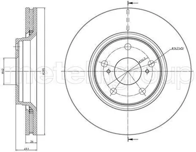 Produktbild von 2x METELLI Bremsscheibe 23-0978C für TOYOTA AVENSIS Station Wagon (ZRT27 ADT27)