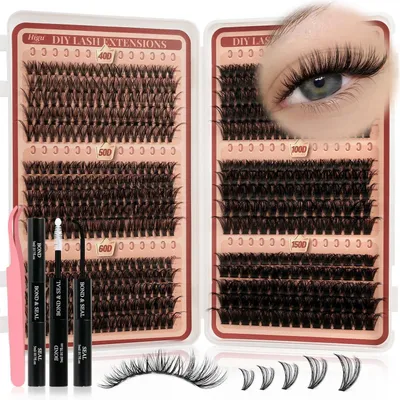 Produktbild von Wimpern Extensions Set 600 Stück 40-150D 10-18mm DIY Künstliche Wimpern für Wimpernverlängerung