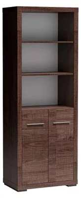 Produktbild von Masseno Buchregal SALERNO,Ideal für Büro, Wohnzimmer oder Lesezimmer, Stil Modern, 70x40,5x192 cm, Ausführung Matt, Braun