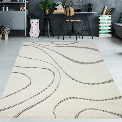 Image de Tapis moelleux de couleur crème - 240 x 340 cm