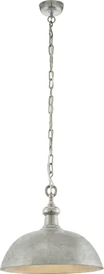 Produktbild von EGLO Pendelleuchte Easington, Hängelampe Industrial, Vintage, Retro, Hängeleuchte aus Stahl in Nickel, Esstischlampe, Wohnzimmerlampe, E27