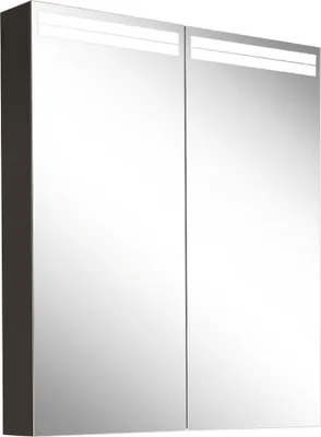 Image de Schneider ARANGA TW Armoire de toilette avec éclairage, 2 portes, 595x120x700mm, bandeaux lumineux en haut, 160.460.01.41