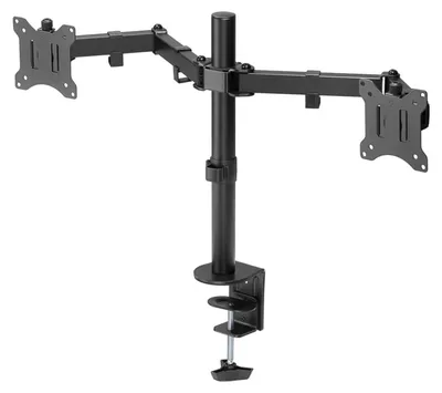 Imagen del producto de Soporte flexible para doble monitor Goobay 58529, compatible con monitores de entre 17 y 32 pulgadas (43-81 cm)
