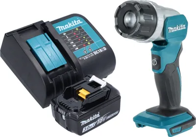 Immagine prodotto di Makita DML 808 SF1 Lampada portatile a batteria 14,4 / 18 V 190 lm LED + 1x batteria ricaricabile 3,0 Ah + caricatore