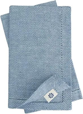 Zdjęcie produktu dla Ciemnoniebieskie serwetki lniane 44 x 44 cm w nowoczesnym stylu