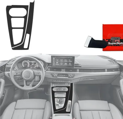 Produktbild von Schutzfolien Grizz Protector für Mittelkonsole - Audi A4 B9 (2014-2018) Schwarz Matt Antifingerprint