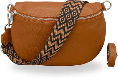 Obrázok produktu pre Brise Art AFIA, kožená kabelka cez rameno, ručne vyrobená, model "Bauchtasche" (pásková kabelka)
