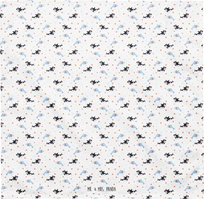 Produktbild von Mr. & Mrs. Panda Kopftuch Orca Zylinder M - Weiß - Geschenk, Glitzer, Narwal, Geburtstag, Stirnband, Bandana, Halstuch, Meer, Haarband, Fete, Glückwunsch, Tuch, Fest