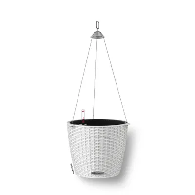 Obrázek produktu pro Lechuza Samozavlažovací závěsný květináč Nido Cottage 28 cm, bílá