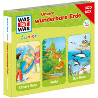 Produktbild von WAS IST WAS Junior 3-CD Hörspielbox. Unsere wunderbare Erde
