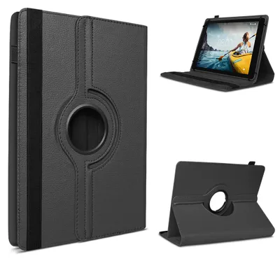 Produktbild von Tablet Hülle für Pritom M10 Tasche Schutzhülle Case 360 Grad Drehbar 10,1 CoverFarbe 360 Uni:Schwarz