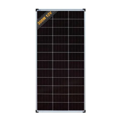 Produktbild von enjoy solar® Solarpanel klassisches monokristallines Solarmodul 200W 12V (silberner Rahmen), 210mm Perc-Zellen, 0% MwSt.