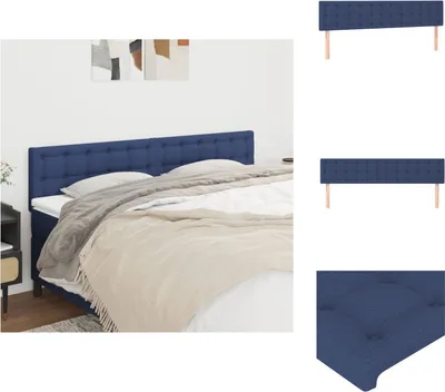 Produktbild von vidaXL Kopfteile 2 Stk. Blau 100x5x78/88 cm Stoff -  Kopf- & Fußenden
