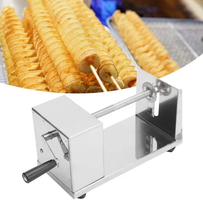 Immagine prodotto di Tagliapate in acciaio inossidabile - Tagliverdure - Spirale manuale per verdure - Tagliapatate per patatine fritte - Tagliacetrioli - Ideale per uso domestico, hotel e ristoranti - Tagliapatate per patatine fritte