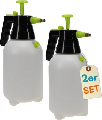 Produktbild von 2er Set Drucksprüher 1,5 L Pumpsprühflasche Sprühflasche Pflanzen Drucksprühgerät Pumpflasche Pflanzensprüher Wassersprüher Sprühflasche Pumpsprüher Sprayflasche
