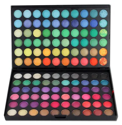 Immagine prodotto di Palette di ombretti con 120 colori, tra cui tonalità shimmer e opache, altamente pigmentata, set di trucchi