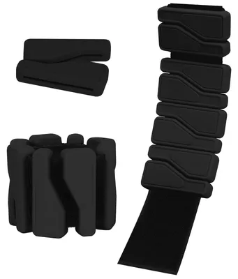 Produktbild von Gewichtsmanschetten 2er Set (Je 0,46 kg), Verstellbare Handgelenk Gewichte, Gewichtsfitness-Armband, Ankle Weights für Tanz, Barre, Pilates, Cardio, Aerobic, Walking (Schwarz)