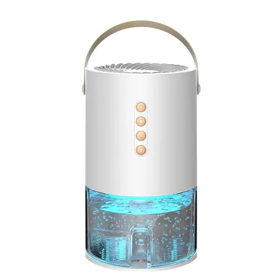 Produktbild von 33 W Luftentfeuchter, 1300 ml elektrischer Mini-Entfeuchter, energiesparend, leise, mit Negativionen-Reinigung & Nachtlicht, für Wohnung, Bad, Keller