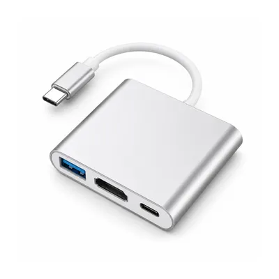 Produktbild von USB-C auf HDMI Adapter 3-in-1 Hub – 4K 30Hz HDMI, USB 3.0 bis 5 Gbit/s & USB-C Anschluss, Multiport Adapter für Laptop, Tablet & TV