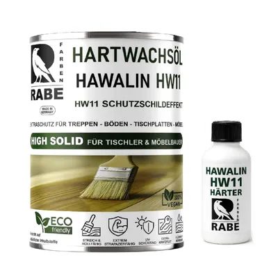 Produktbild von RABE - 550ml. 2K Hartwachsöl mit Härter High Solid Leicht WEIß seidenmatt Parkett Möbel