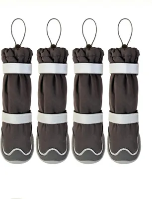 Produktbild von INF Hundeschuhe 4er-Pack - Outdoor Hundestiefel für kleine bis mittlere Rassen L