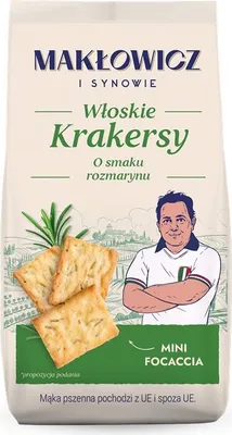Zdjęcie produktu dla Makłowicz I Synowie Krakersy O Smaku Rozmarynu 100 G