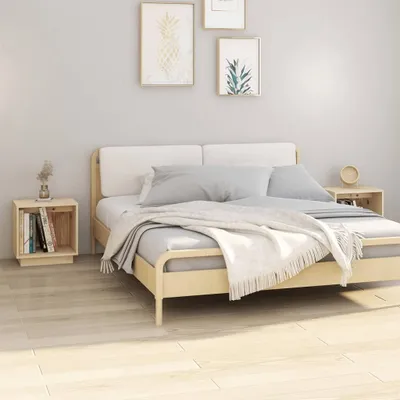 Produktbild von vidaXL Nachttische 2 Stk. 40x30x40 cm Massivholz Kiefer