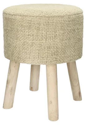 Productafbeelding van Pomax Ashram kruk, beige, diameter 35 cm, hoogte 46 cm