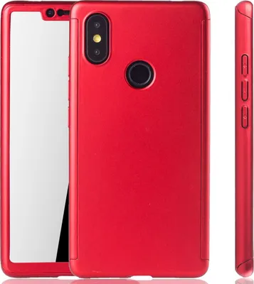 Immagine prodotto di Custodia protettiva per smartphone Xiaomi Mi 8 SE, cover completa con protezione per lo schermo, colore rosso