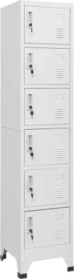 Produktbild von Schließfachschrank Hellgrau 38x40x180 cm Stahl