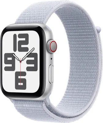 Produktbild von Apple Watch SE GPS+ Cellular 44mm Silver Aluminium Case with Blue Cloud Sport