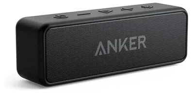Produktbild von Anker SoundCore 2 Bluetooth Lautsprecher, Duale Bass-Treiber, 24h Wiedergabe, 20m Reichweite, Verbesserter IPX7 Wasserschutz, mit eingebautem Mikrofon, Kabelloser Lautsprecher für iPhone, Samsung usw.
