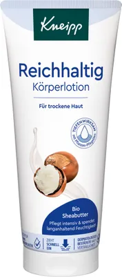 Produktbild von Kneipp Reichhaltig Körperlotion für trockene Haut mit Bio Sheabutter 200ml