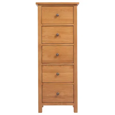 Immagine prodotto di Cassettiera Alta 45x32x110 cm in Legno Massello di Rovere
