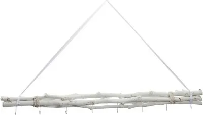 Produktbild von Maulbeeren Bündel in 50 / 80cm, mit 5/8 Haken und Kordel, Farbe:80cm weiß | 8 Haken