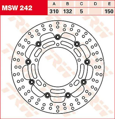 Immagine prodotto di Disco freno flottante TRW Allround MSW242 YZF-R6 RJ09