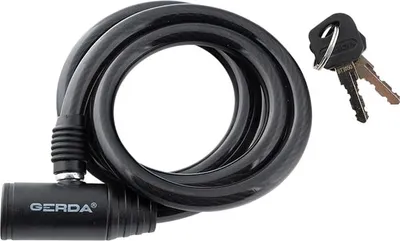 Produktbild von Fahrradschloss Mit Seilzug, Schwarz, Rundes Gehäuse Flex 1000/8K – Mp Bl 33709