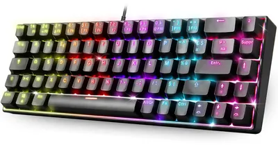 Image de Clavier mécanique 60% TKL - Rétroéclairage RGB - 69 touches