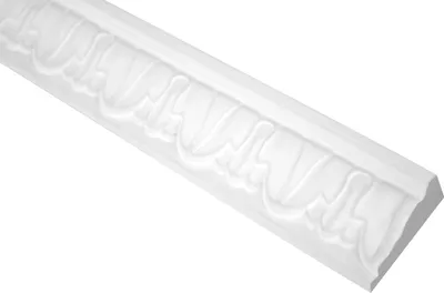 Produktbild von GRAND DECOR Stuckleisten Wand flach Barock Stil, PolyurethanHartschaum weiß - 2m Wandleisten gemustert Stukatur Stuckprofile Wandverkleidung (2 Meter CR785)