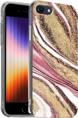 Produktbild von Hülle für iPhone 7 / 8 / SE 2020/2022 Schutzhülle Marmor Motiv Handy Case Silikon Slim Cover