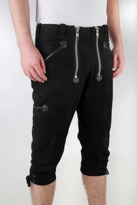 Produktbild von Zimmermann Lederhose Kniebund Nappa – Schwarz / 40