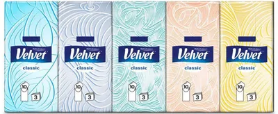 Image de tissus VELVET classic, 3 plis, 10x10pcs