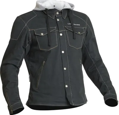 Image de Veste textile moto Lindstrands Bjurs, noir/gris clair, 48