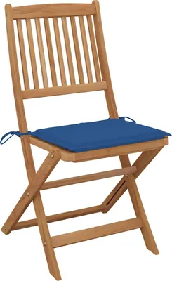Produktbild von vidaXL Klappbare Gartenstühle 4 Stk. mit Kissen Massivholz Akazie